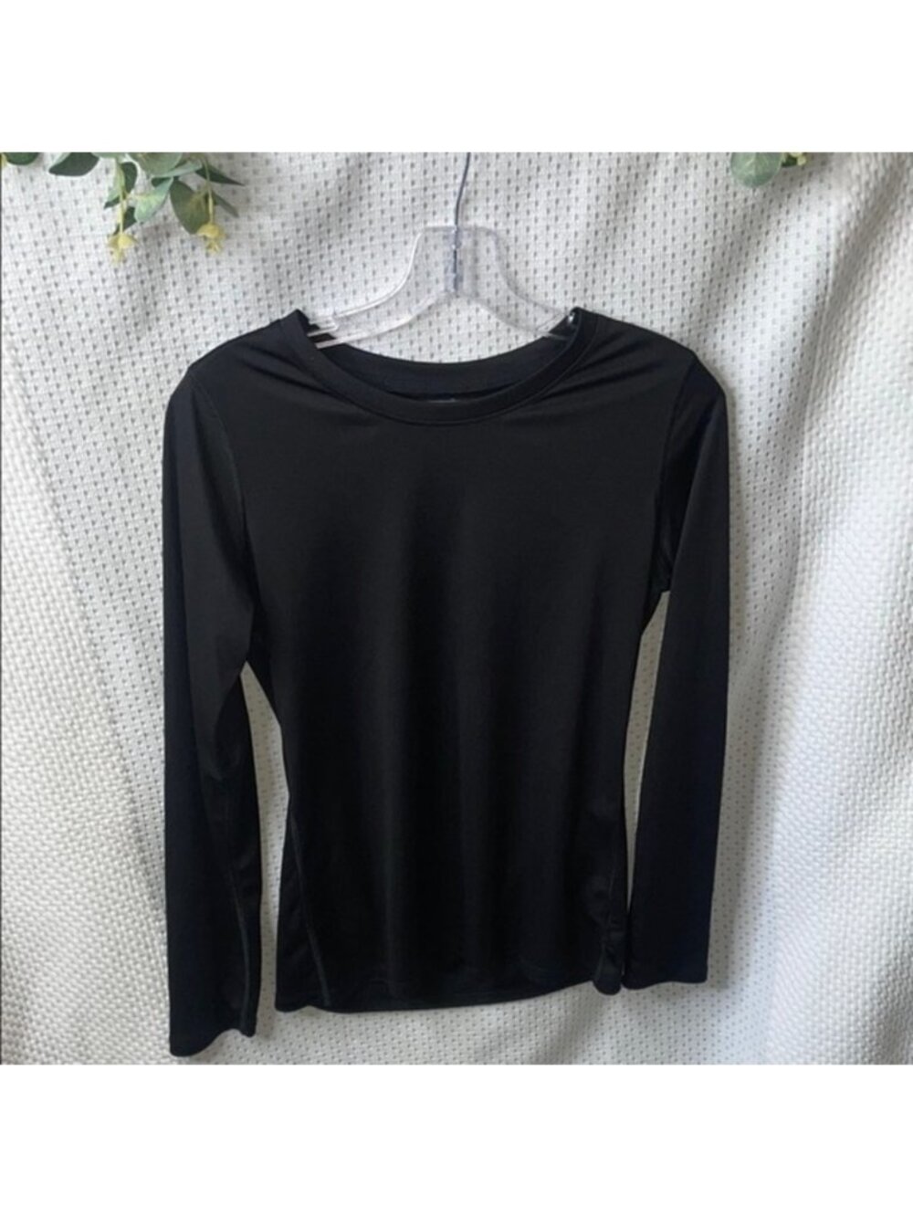 Hanes Elegant Black Long Sleeve Blouse